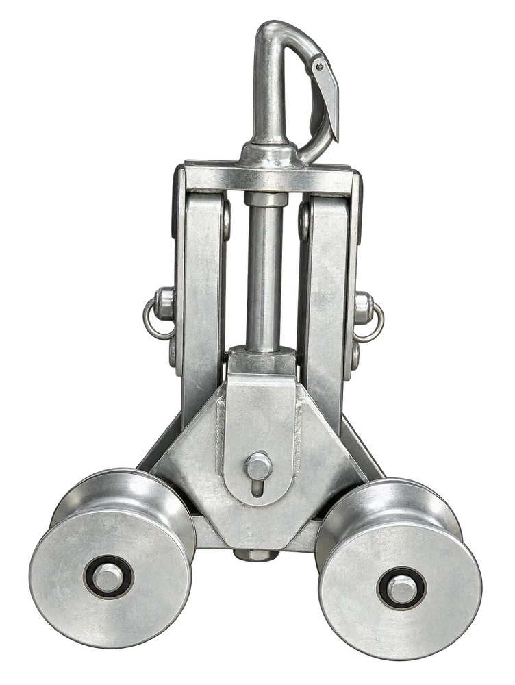 GLAEB · Adjustable earth-wire pulley blocks · Enhanced visualisation