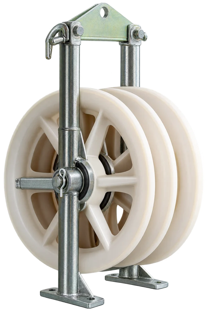 GLSHS · Three-sheave conductor pulleys · Enhanced visualisation